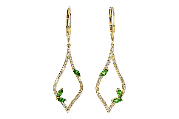 E226-78990: EARR .42 GREEN GARNET .77 TGW