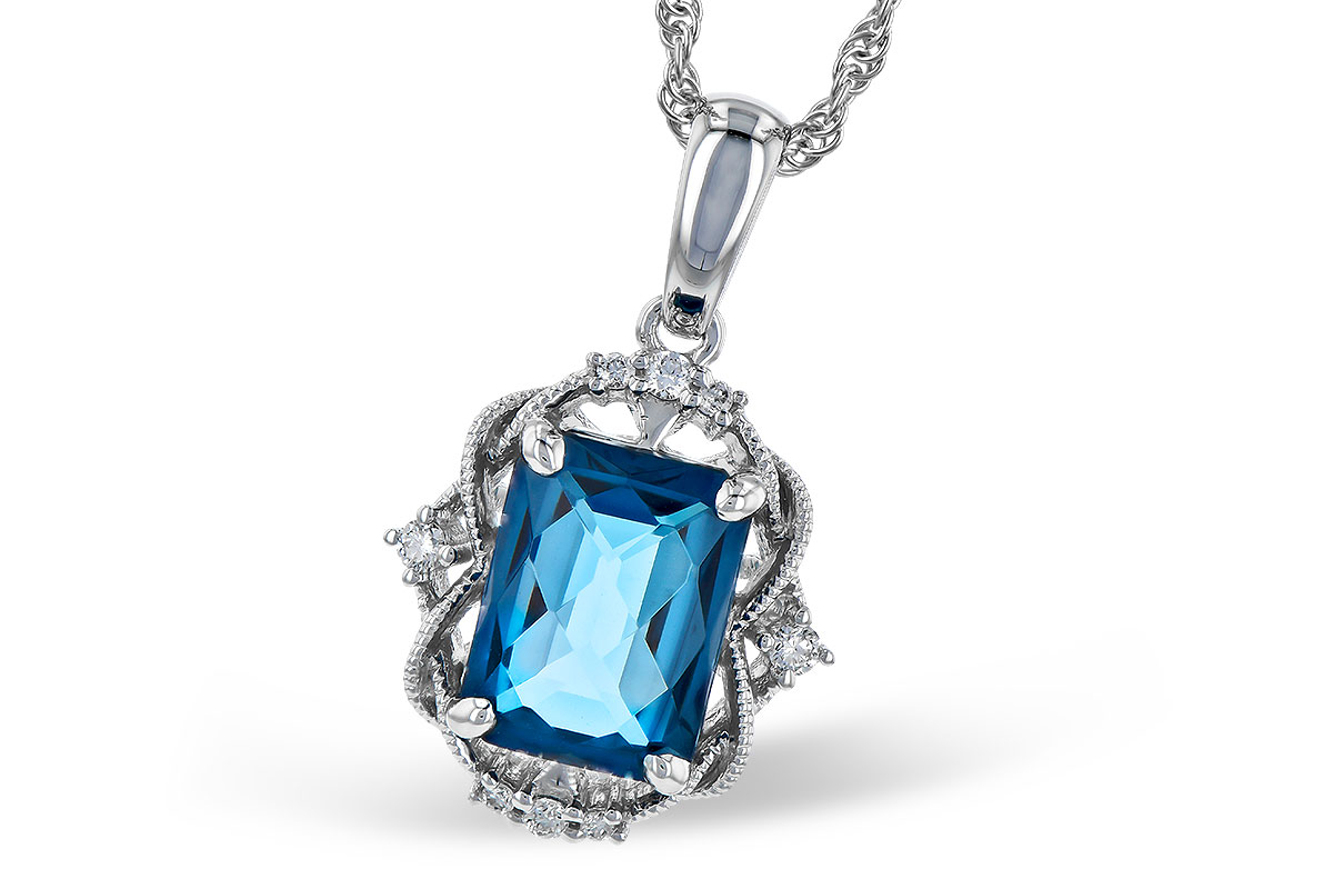 E309-48945: NECK 1.68 LONDON BLUE TOPAZ 1.73 TGW (8x6MM LBT)