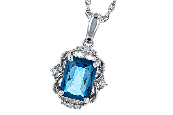 E309-48945: NECK 1.68 LONDON BLUE TOPAZ 1.73 TGW (8x6MM LBT)