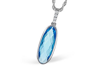 E309-48972: NECK 1.90 BLUE TOPAZ 1.93 TGW