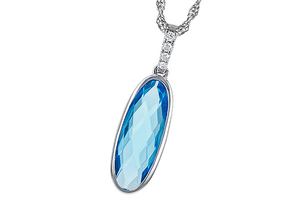 E309-48972: NECK 1.90 BLUE TOPAZ 1.93 TGW