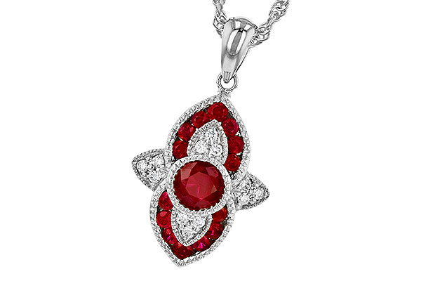 E309-48990: NECK .63 TW RUBY .70 TGW