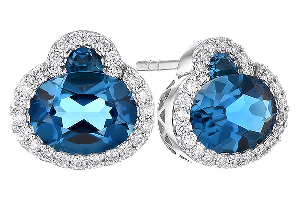 E309-52581: EARR 2.60 TW LONDON BLUE TOPAZ 2.81 TGW