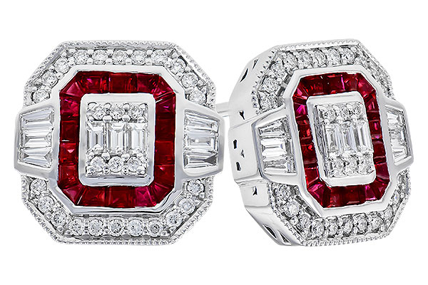 E310-37117: EARR .58 TW RUBY .96 TGW