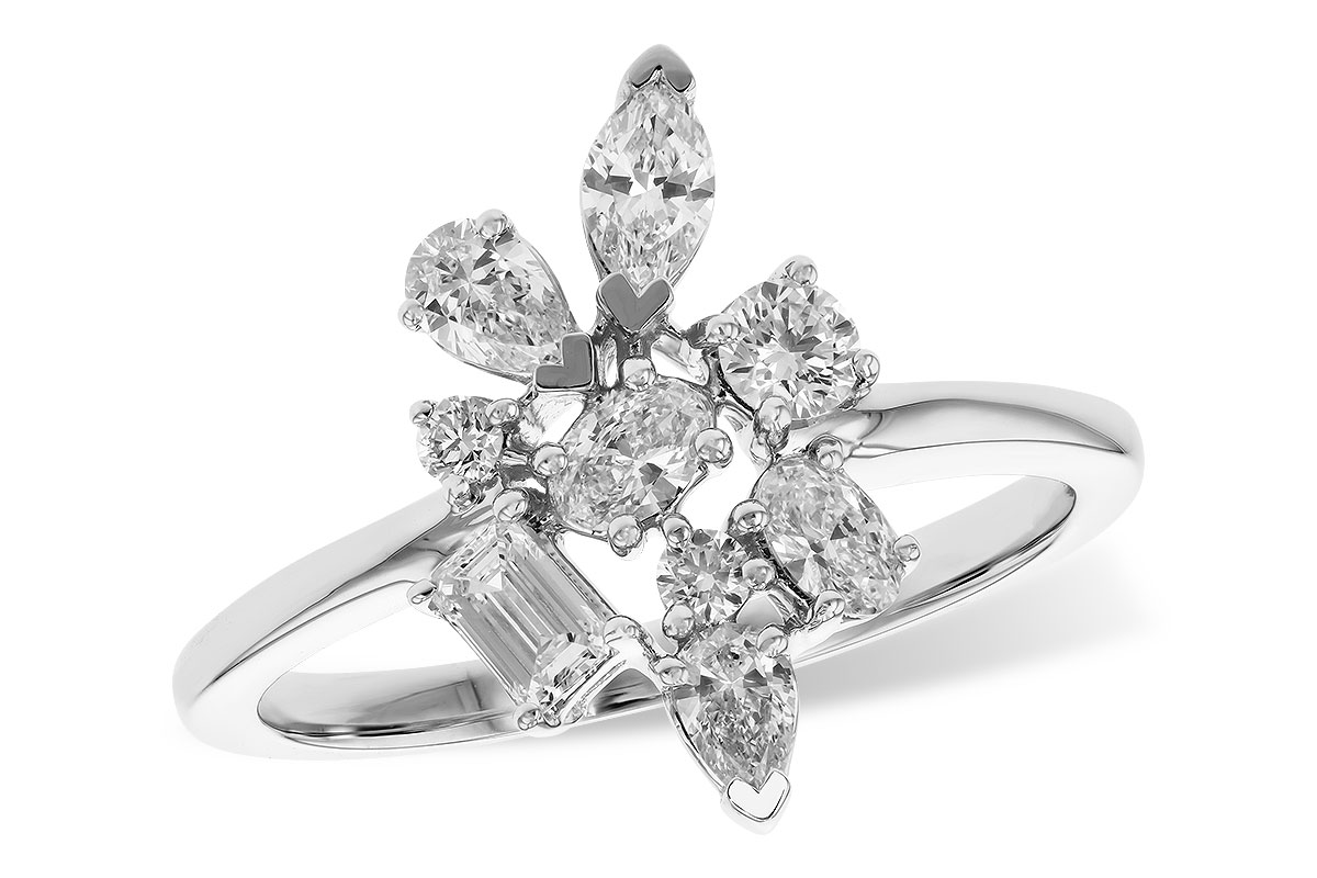 E310-44454: LDS DIA RG .75 TW FANCY CUT DIAMONDS
