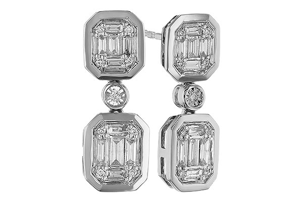 E311-28063: EARRINGS .38 BAG .45 TW