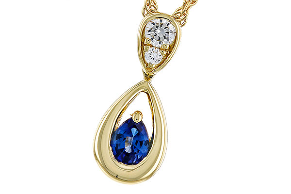 E311-30781: NECKLACE .21 SAPPHIRE .27 TGW (4x3 SAPP)