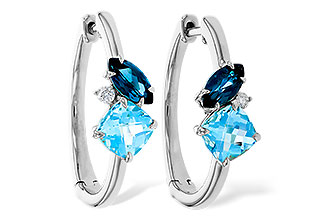 E311-31645: EARRINGS 1.82 TW BLUE TOPAZ 1.86 TGW