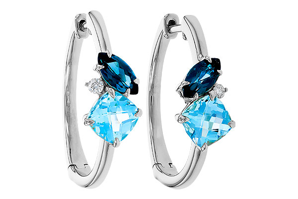 E311-31645: EARRINGS 1.82 TW BLUE TOPAZ 1.86 TGW