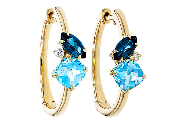 E311-31645: EARRINGS 1.82 TW BLUE TOPAZ 1.86 TGW