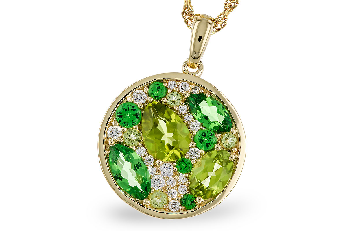 E311-31663: NECK 2.20 TW SEMI-PRECIOUS (TSAV, PER) 2.37 TGW