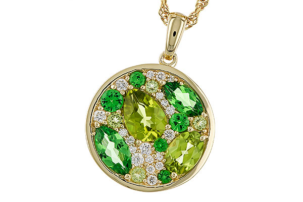 E311-31663: NECK 2.20 TW SEMI-PRECIOUS (TSAV, PER) 2.37 TGW