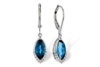 E311-35363: EARR 2.42 TW LONDON BLUE TOPAZ 2.50 TGW (9x5MM MQ)