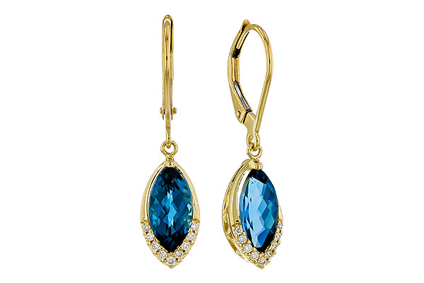 E311-35363: EARR 2.42 TW LONDON BLUE TOPAZ 2.50 TGW (9x5MM MQ)