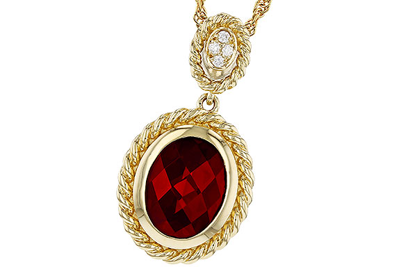 E312-18954: NECKLACE 2.10 GARNET 2.12 TGW (9x7MM GAR)