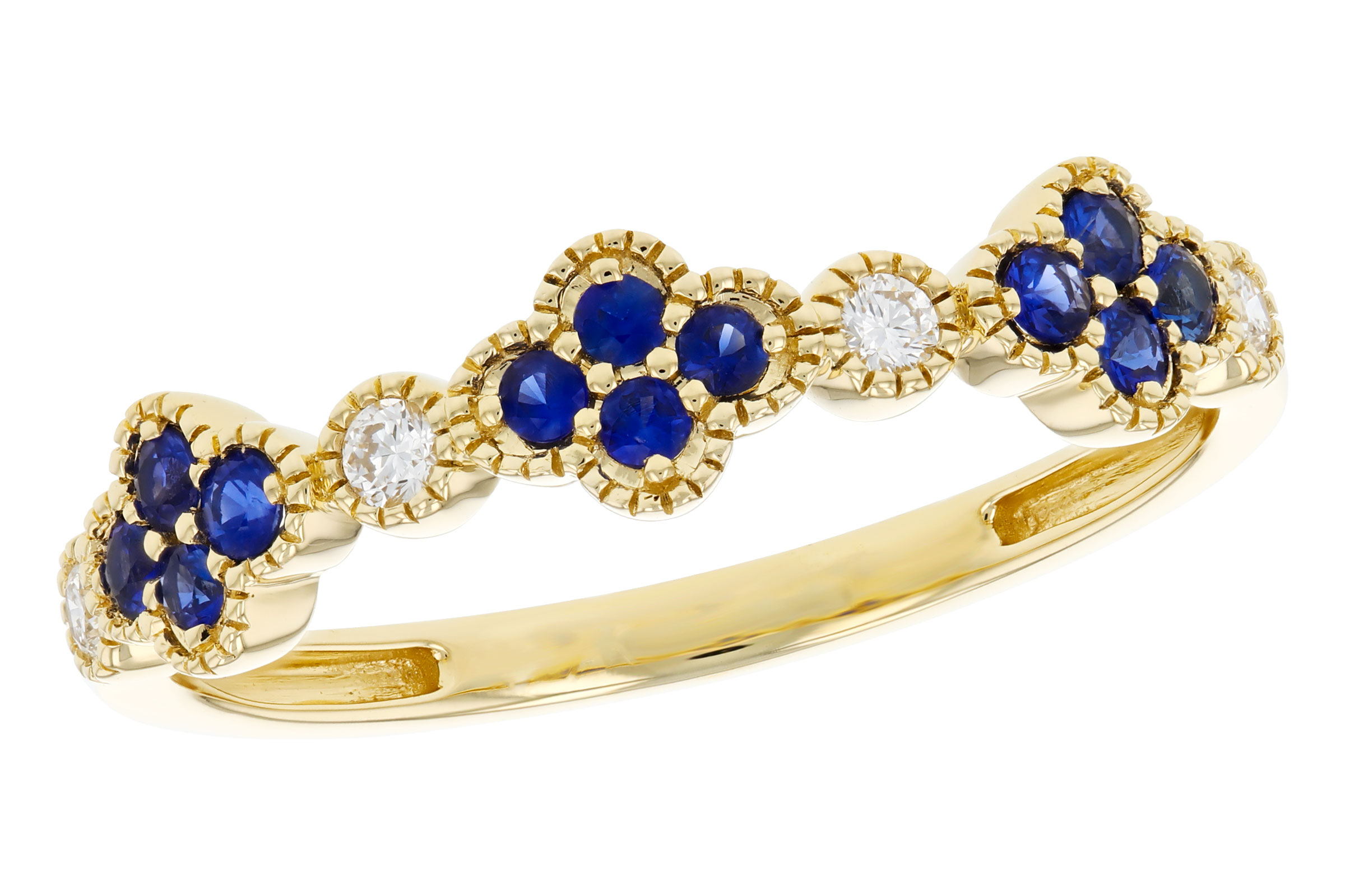 E312-21663: LDS WED RG .23 TW SAPPHIRE .31 TGW