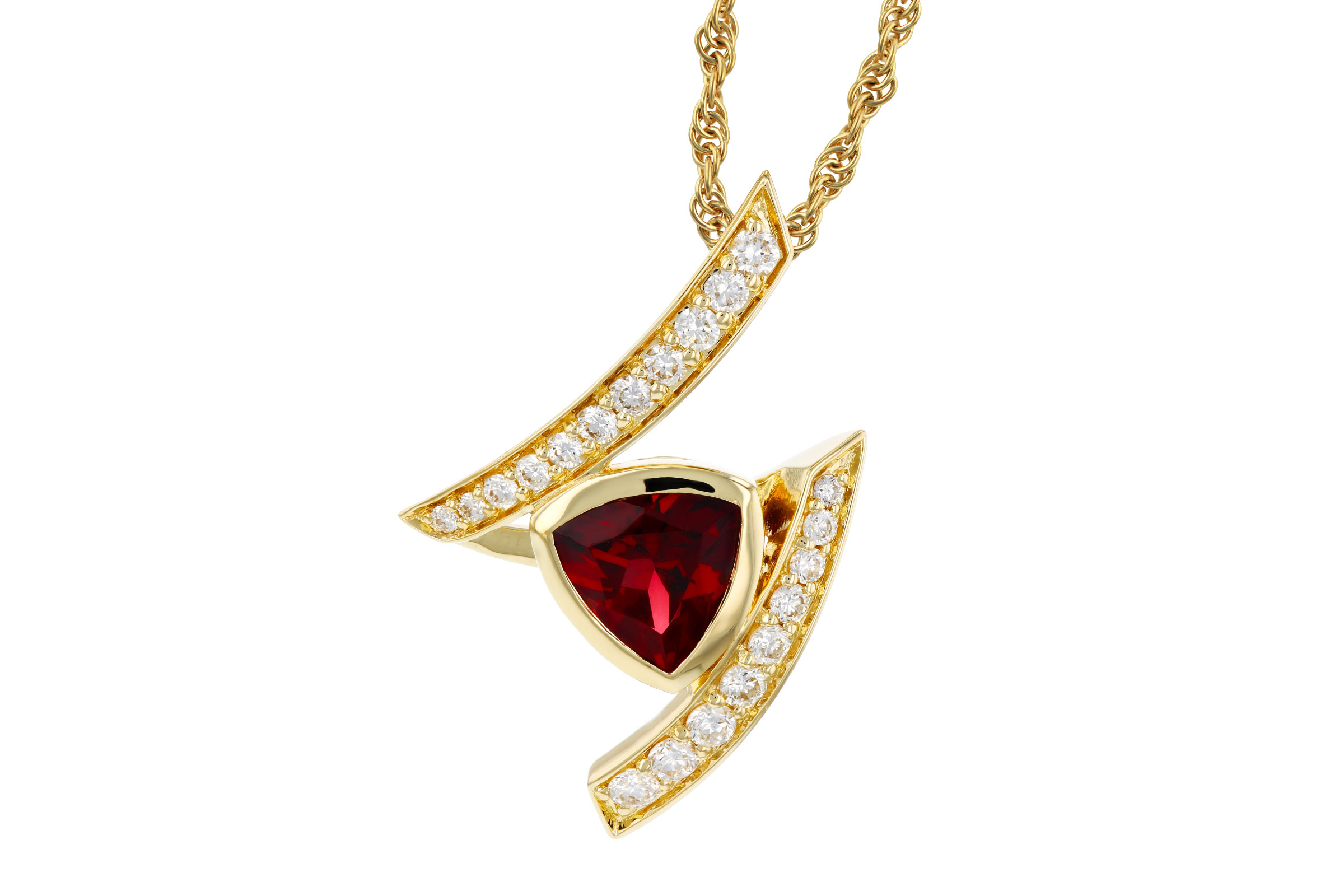 E312-21690: NECKLACE .84 GARNET 1.03 TGW (6MM GAR)
