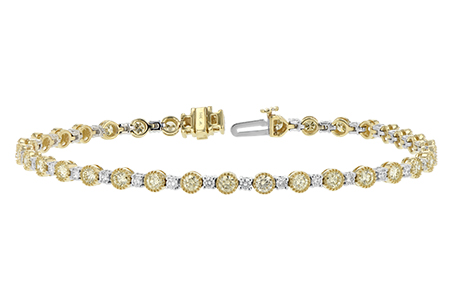 F224-99835: BRACELET 2.22 YELLOW DIA 3.04 TW