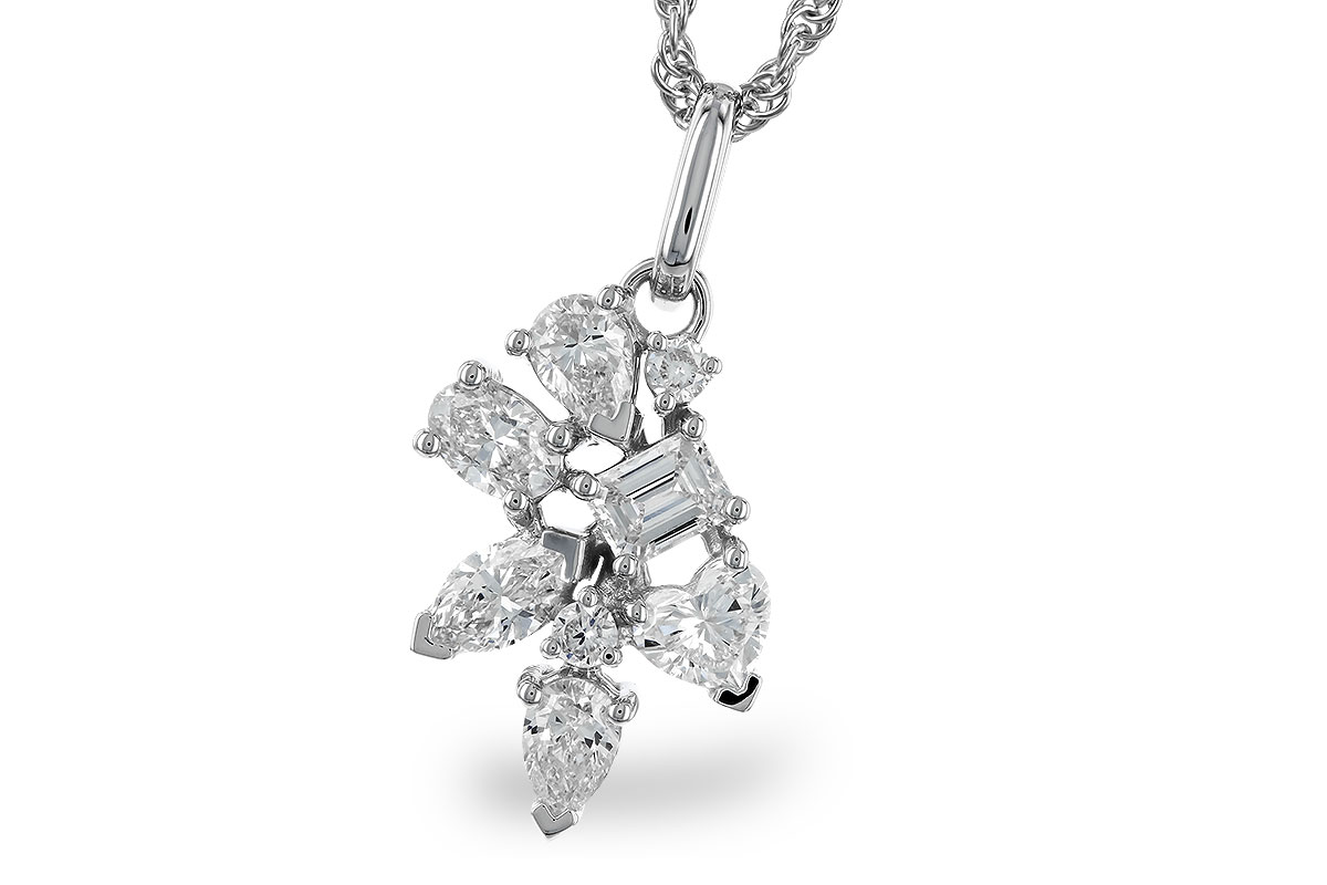 F310-43508: NECKLACE .90 TW FANCY CUT DIAS