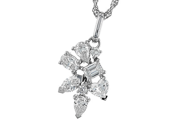 F310-43508: NECKLACE .90 TW FANCY CUT DIAS