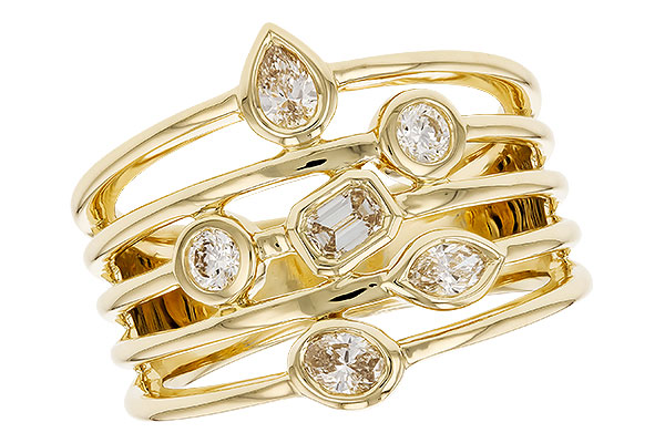 F310-44454: LDS DIA RG .50 TW FANCY CUT DIAMONDS