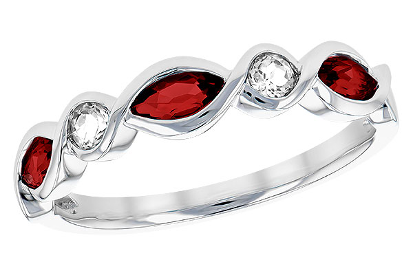 F311-28954: LDS RG .52 TW GARNET .64 TGW