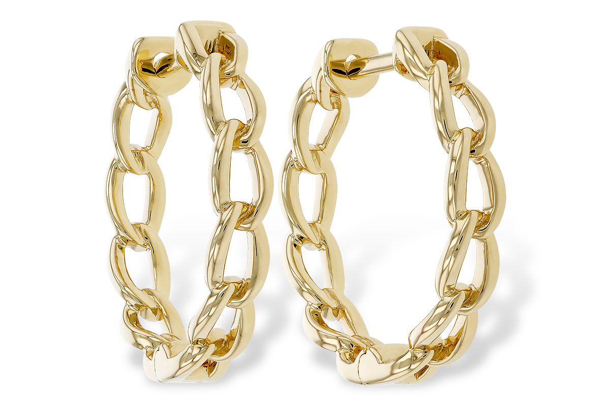 F311-28963: GOLD EARRINGS (18MM)