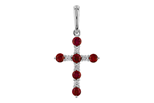F311-29881: PENDANT .34 TW RUBY .42 TGW
