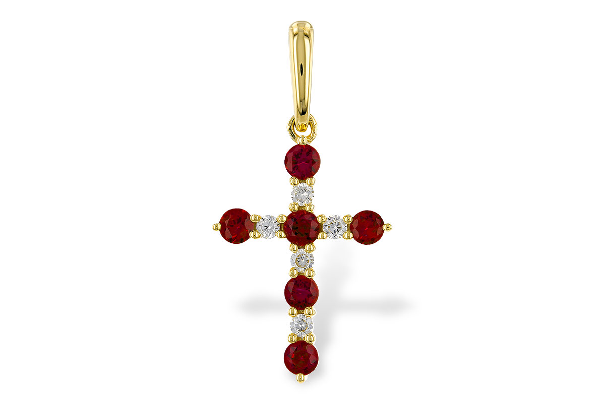 F311-29881: PENDANT .34 TW RUBY .42 TGW