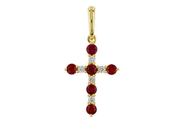 F311-29881: PENDANT .34 TW RUBY .42 TGW