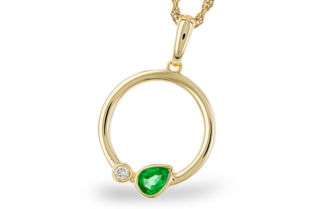 F311-29890: NECKLACE .20 EMERALD .22 TGW