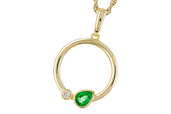 F311-29890: NECKLACE .20 EMERALD .22 TGW