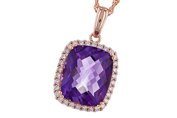 F311-30781: NECKLACE 4.57 AMETHYST 4.81 TGW (12x10MM CU)