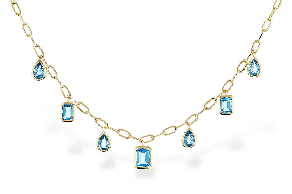 F311-30808: NECKLACE 4.10 TW BLUE TOPAZ (17")