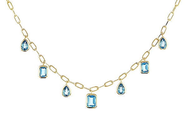 F311-30808: NECKLACE 4.10 TW BLUE TOPAZ (17")