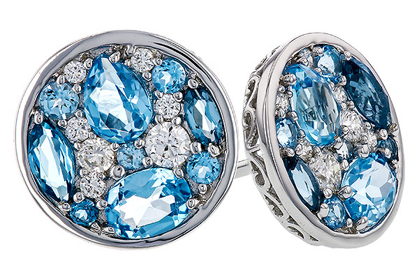 F311-31672: EARRINGS 1.02 TW BLUE TOPAZ 1.18 TGW