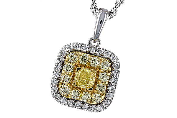 F311-31690: NECK .23 FANCY YELLOW DIAMONDS .65 TW