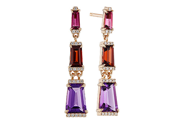 F311-31708: EARRINGS 1.98 SEMI-PREC (PT,GT,AMY) 2.05 TGW