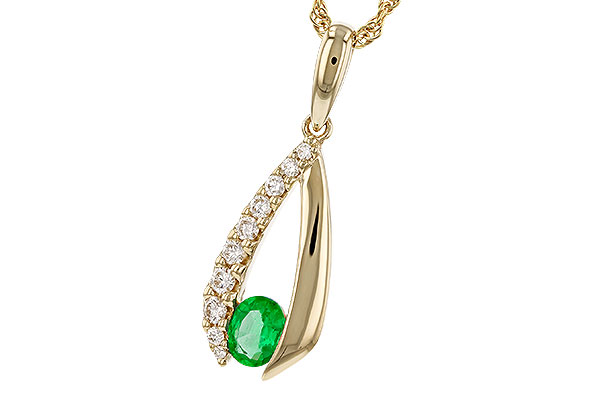 F311-33463: NECKLACE .28 EMERALD .45 TGW (5x4 EMER)