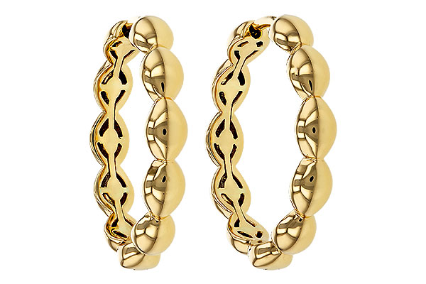 F311-35290: GOLD EARRINGS (21MM)