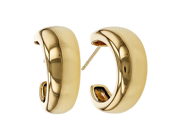 F311-35299: GOLD EARRINGS (16MM)
