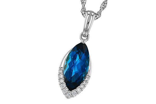 F311-35363: NECK 2.14 LONDON BLUE TOPAZ 2.20 TGW (12x6MM MQ)