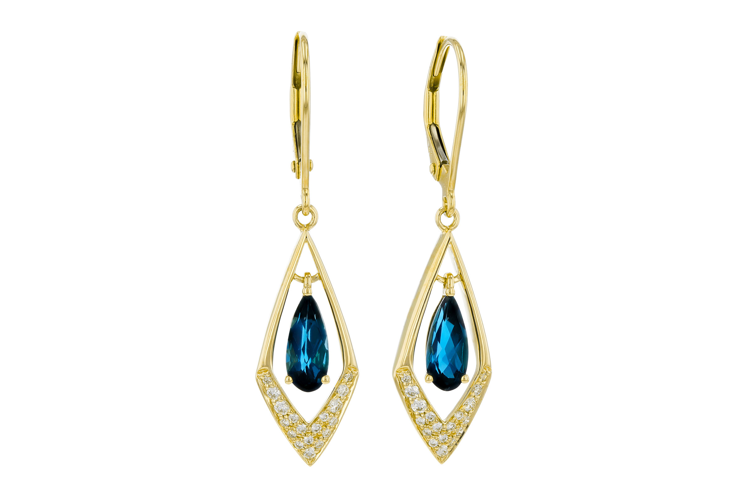 F312-20754: EARR 1.07 TW LONDON BLUE TOPAZ 1.22 TGW