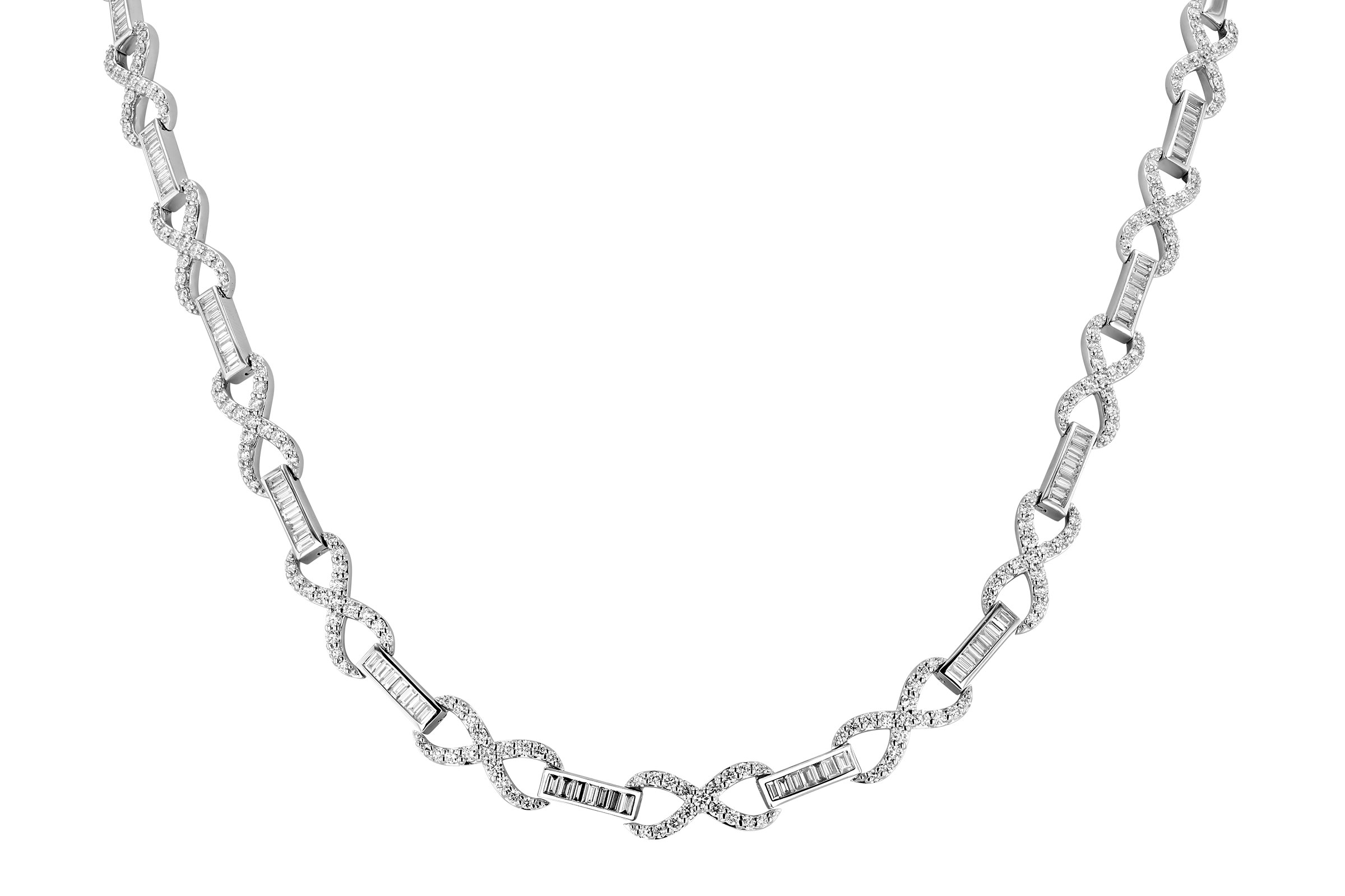F312-20799: NECKLACE 1.42 TW BAG 3.62 TW (17")