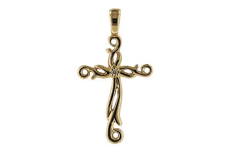 G043-13499: CROSS PENDANT .01 BR
