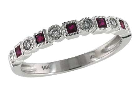 G133-16272: LDS WED RG .18 RUBY .30 TGW