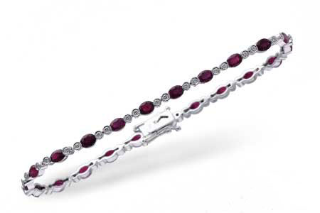 G220-45299: BRACELET 4.08 RUBY 4.55 TGW