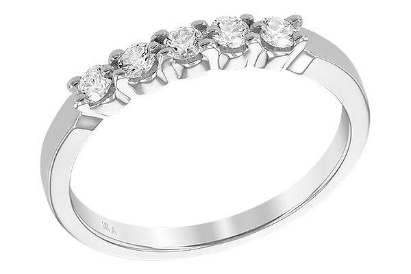 G222-22563: LDS DIA WED RG .25 TW (5 STONES)