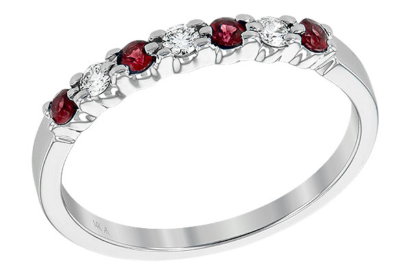 G222-26226: LDS WED RG .18 RUBY .28 TGW