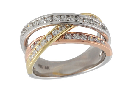 G223-09890: LDS WED RG .77 TW (CHANNEL SET)